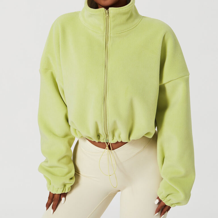 Outdoor Cashmere Sports Coat Women's Autumn Stand Collar Loose - Image 4