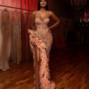 Sexy sequined tube top dress - Photo color, S