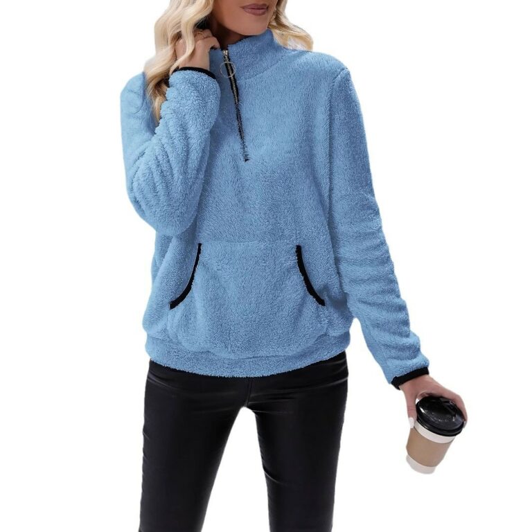 Autumn And Winter New Casual Double-sided Fleece Sweatshirt - Image 5