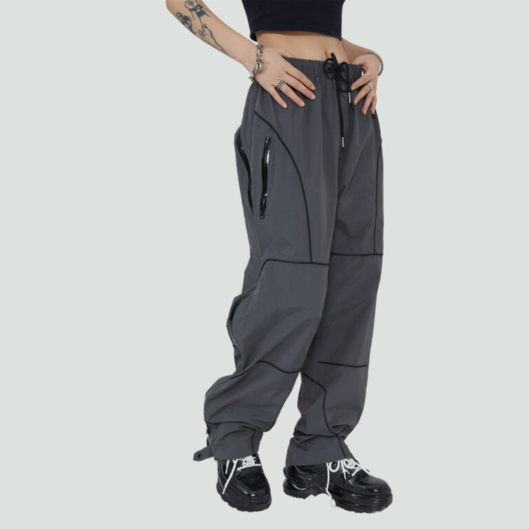 Trousers Full  Zipper Loose Casual Pants For Men And Women - Image 6