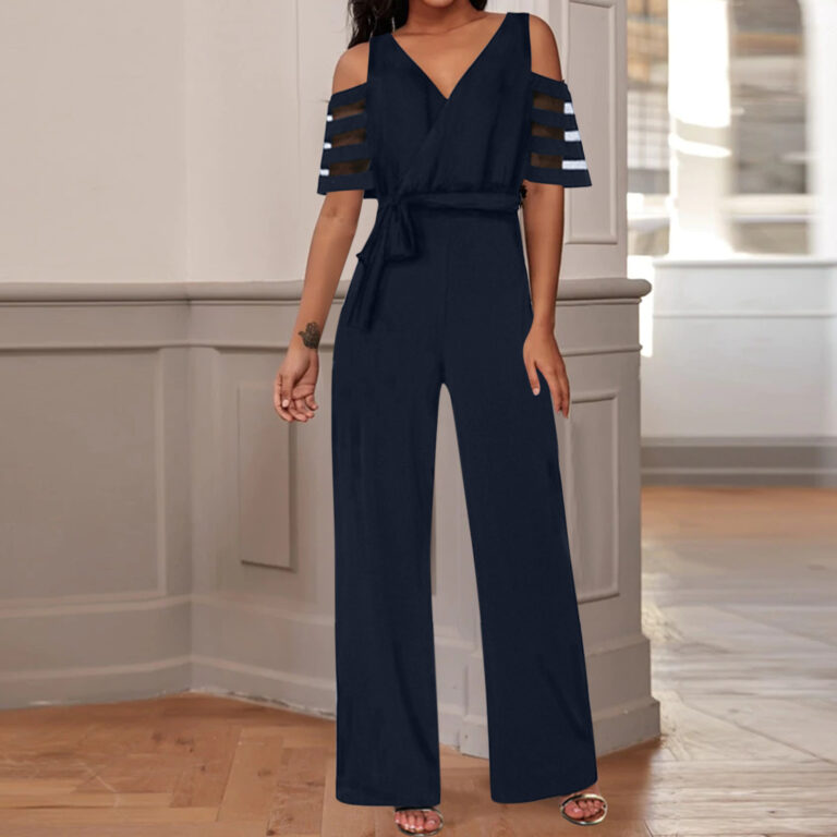 Women's Clothing One-piece Wide-leg Pants Casual - Image 4