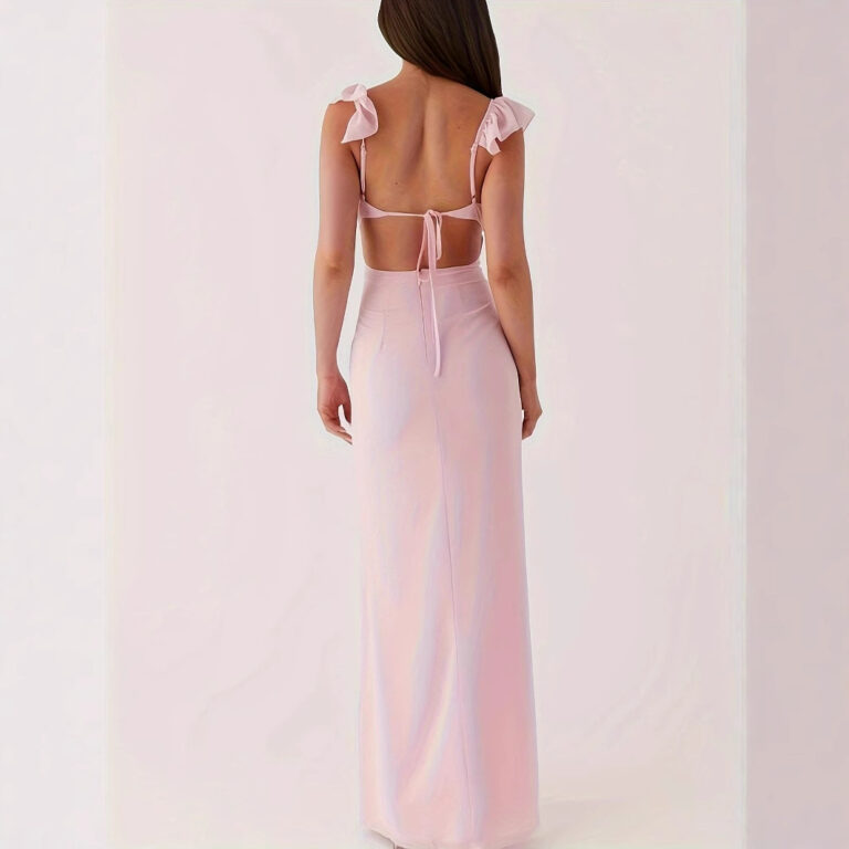 Fashion Ladies Fashion Sleeveless Waist Dress - Image 2