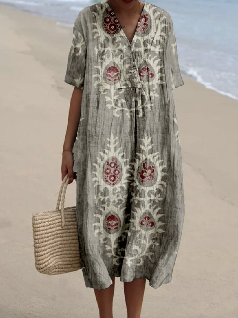 European And American Printing Dress - Image 2