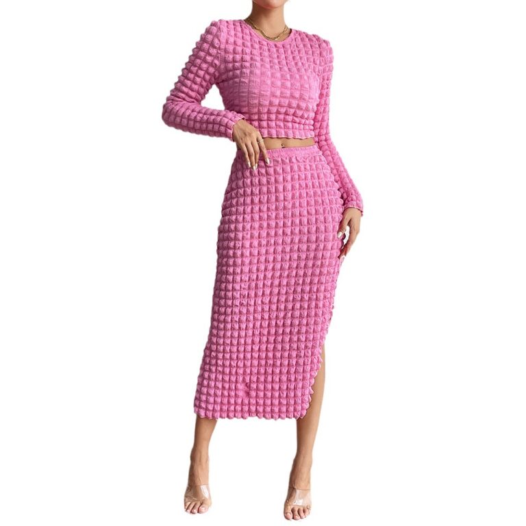 Women's Fashionable With Side-slit Long Skirt Suit - Image 9