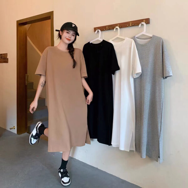 Plus Size Short Sleeve Casual Dress Women