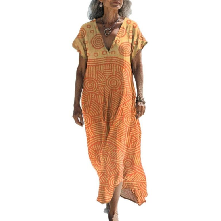 European And American Printed Loose Casual Long Women's Skirt - Image 5