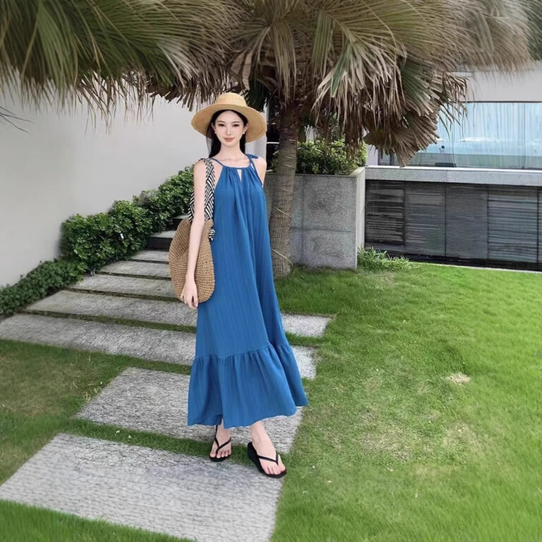Holiday Vacation Style Seaside Beach Vest Skirt - Image 2