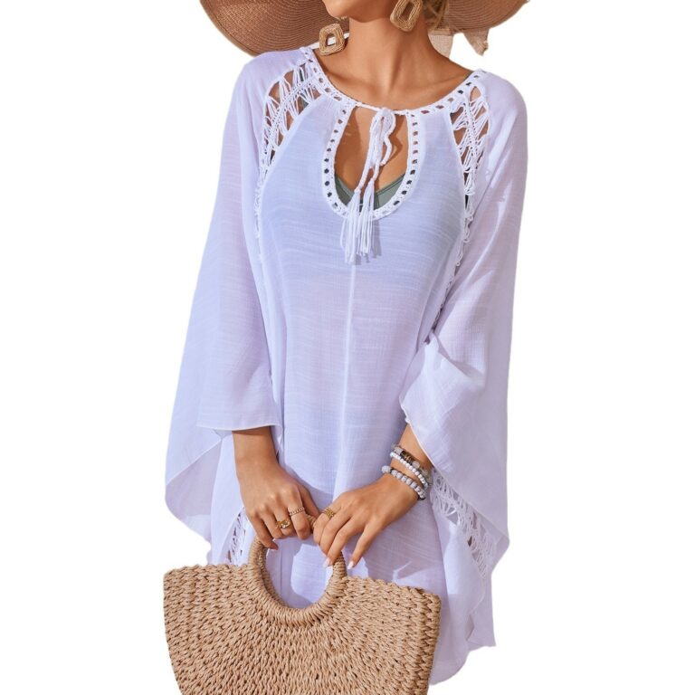 Beach Skirt Women's Bow Tie Pullover Loose Dress - Image 5