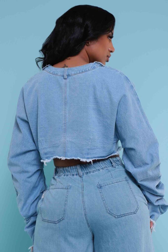 Casual Loose Denim Suit Two-piece Women's Clothing - Image 3