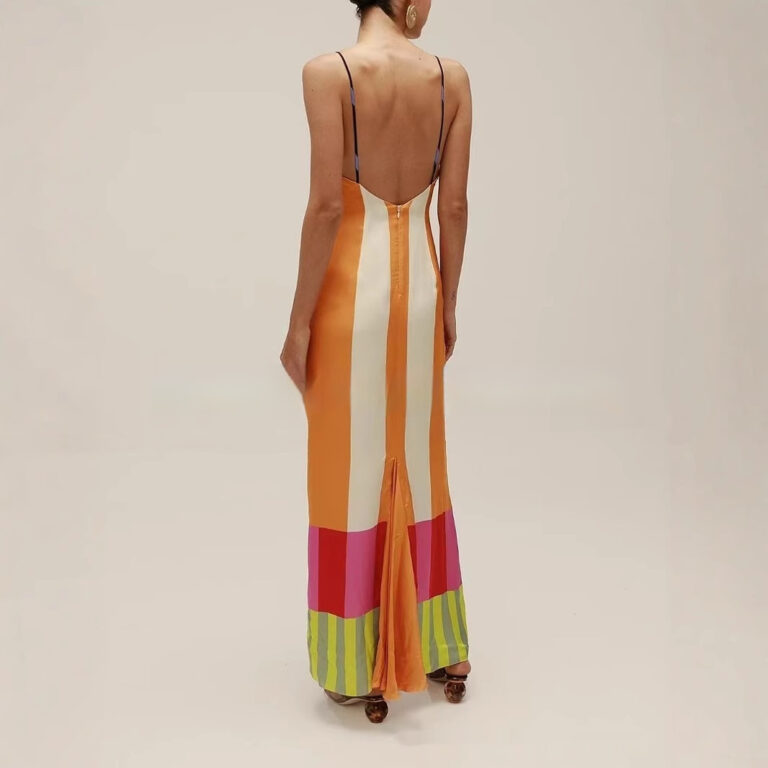 Fashion Summer New Women's Striped Dress - Image 2