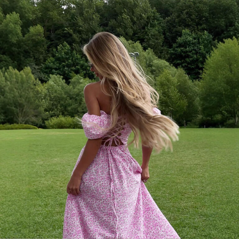Sexy Slit Slim-fit Off-shoulder Floral Dress - Image 3