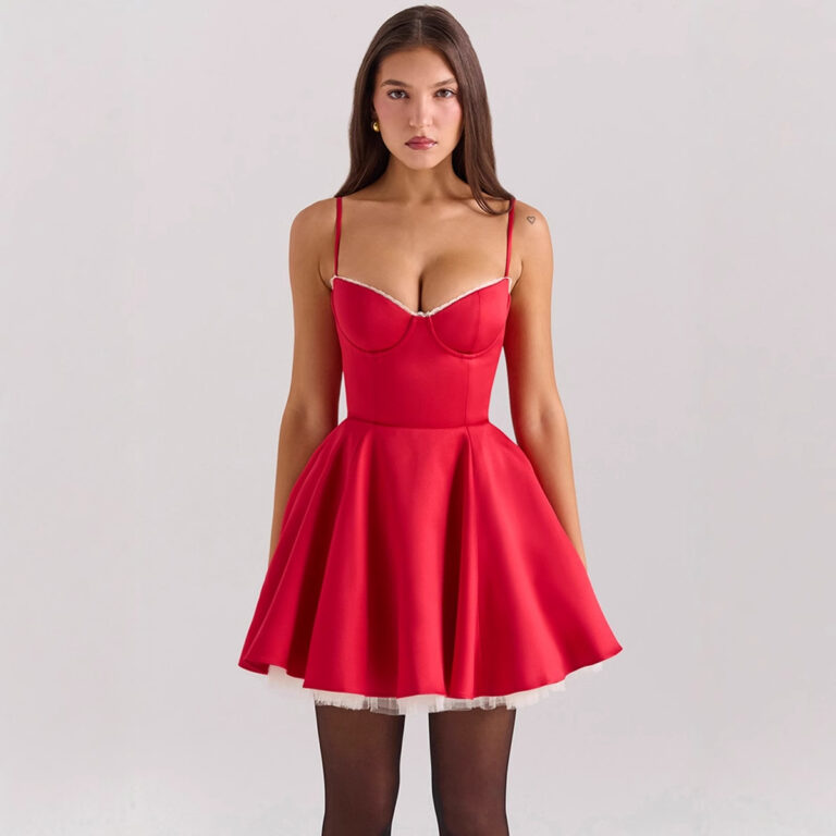 Women's Sling Slim Fit Backless Princess Pettiskirt Dress