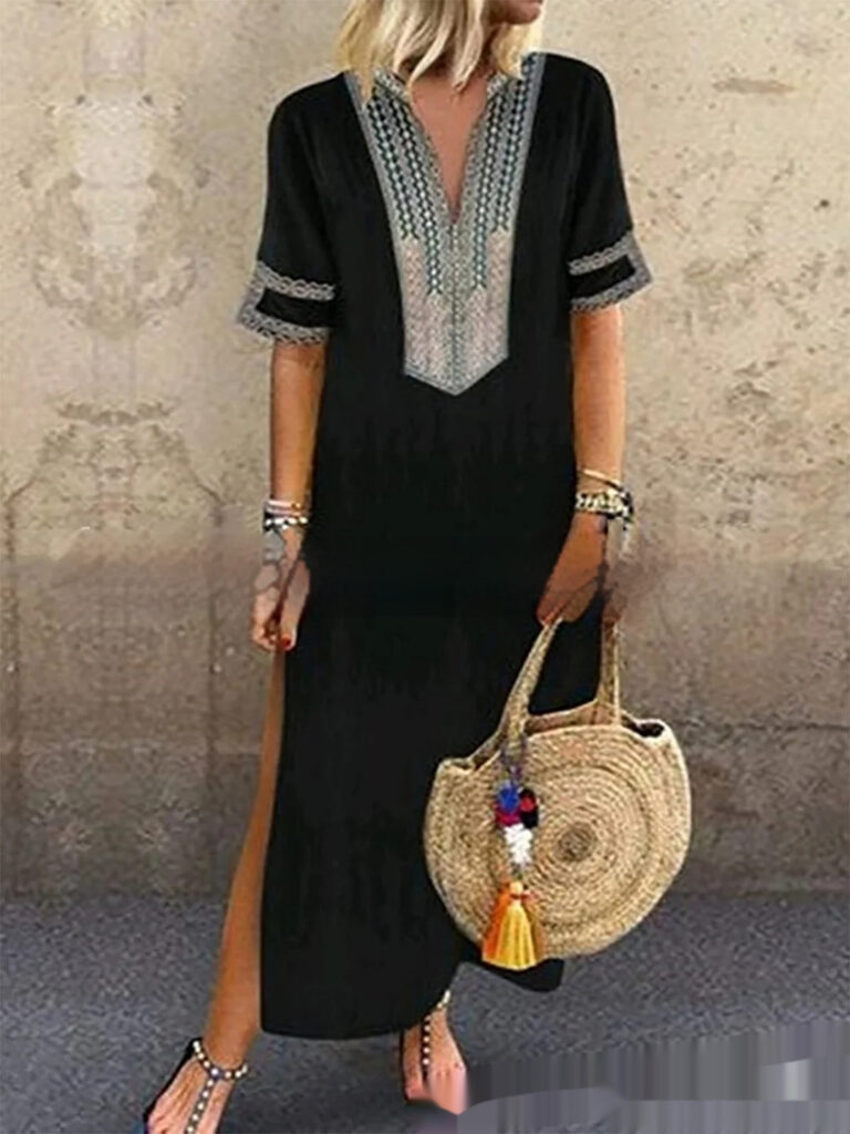 Furcal Lower Hem Casual Women's Length Dress - Image 4