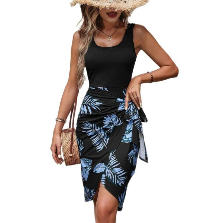 Tropical Printing Maxi Dress - Image 5