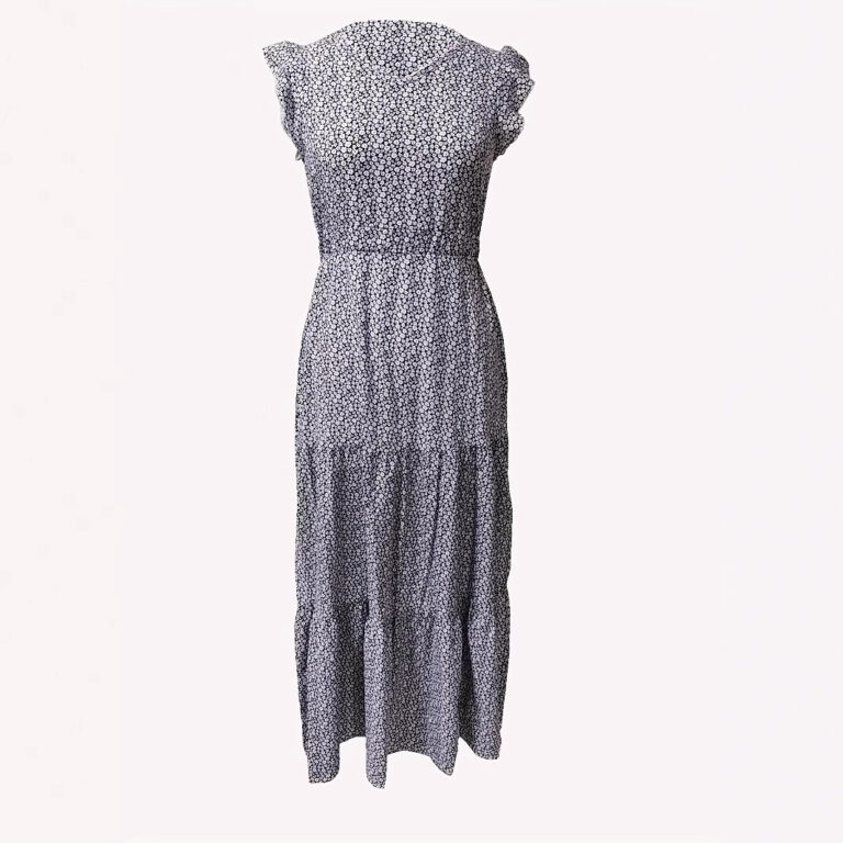 Fashion Puff Sleeve Floral European And American Style Dress - Image 3