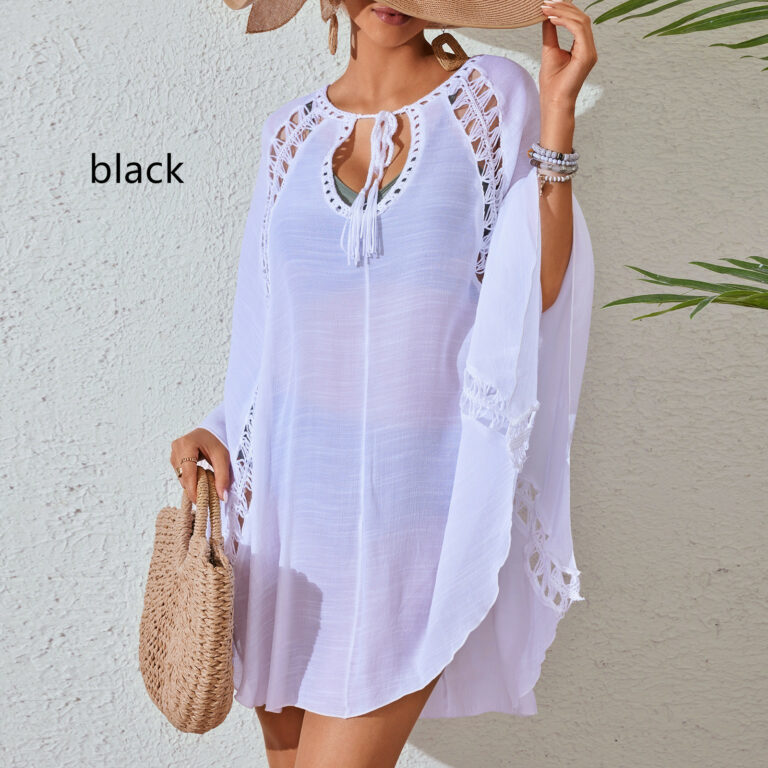 Beach Skirt Women's Bow Tie Pullover Loose Dress - Image 7