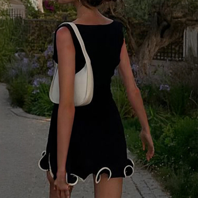 Fashion Sleeveless Woolen Dress Women's Clothing - Image 3