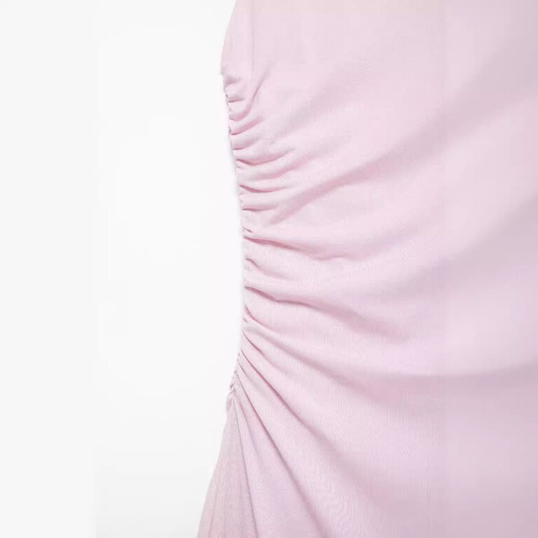 Women's Fashion Slim Pleated Decoration Midi Skirt Dress - Image 4