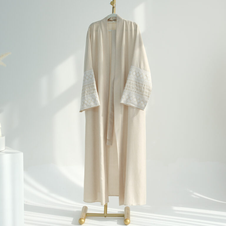 Dubai Middle East Turkey Dubai Embroidered Elegant Cardigan Robe - Image 6