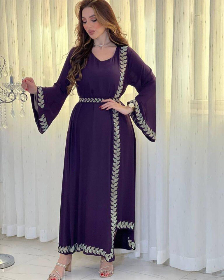 Middle East Rhinestone Women's New Long Dress - Image 7