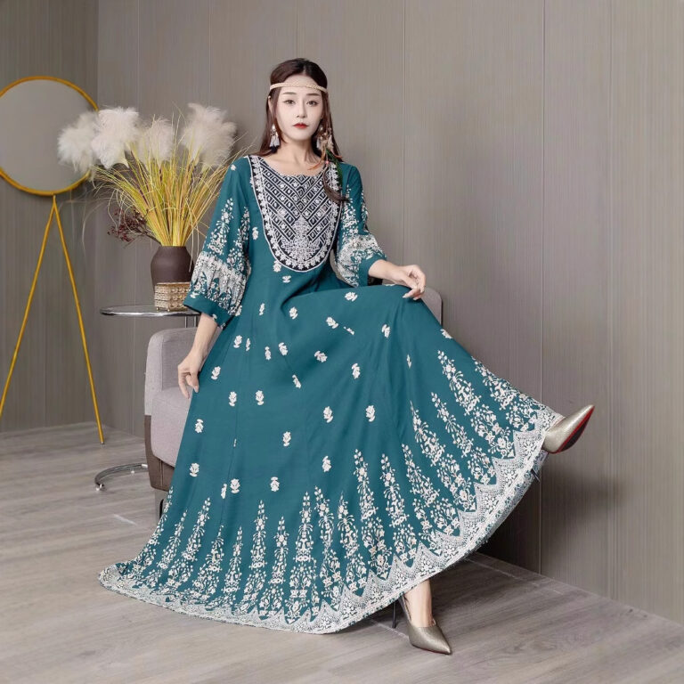 Bohemian Style Dress Ethnic Style Embroidered Large Swing Skirt - Image 6