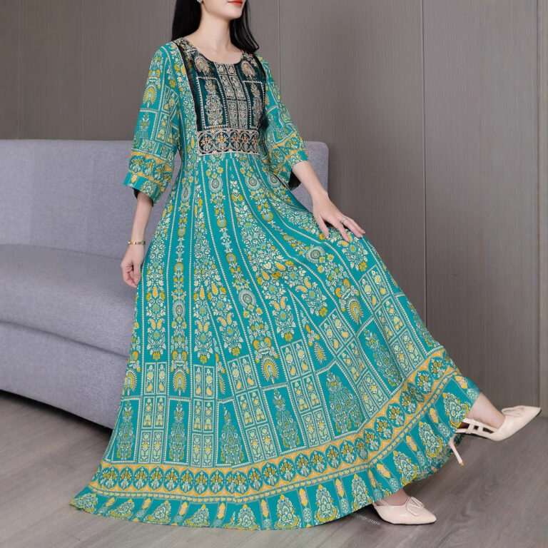 Ethnic Style Embroidery Artistic Retro Bohemian Style Dress - Image 3
