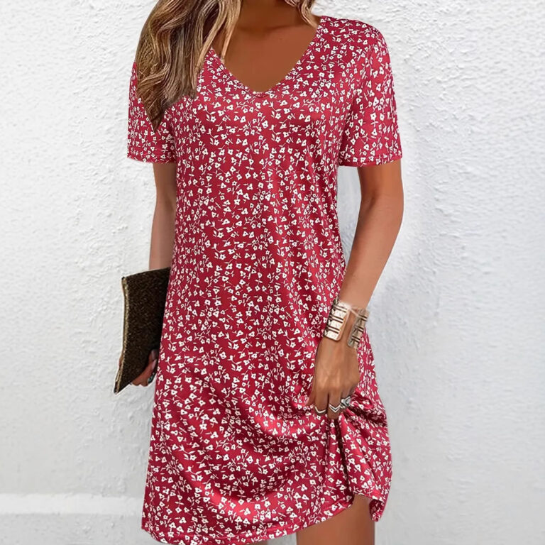 Casual V-neck Women's Clothing Dress - Image 2