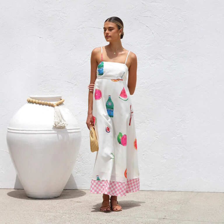 Casual Sling Vacation Style Large Swing Dress - Image 2