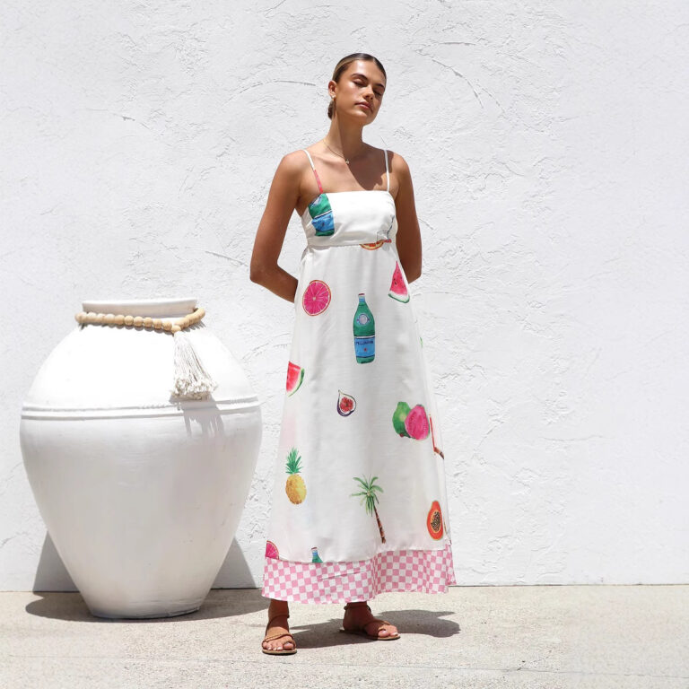 Casual Sling Vacation Style Large Swing Dress - Image 4