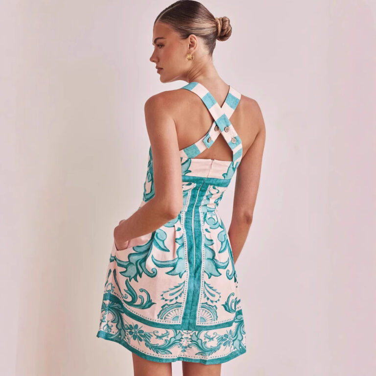 Summer Women's Dress Printed Suspender Skirt - Image 2