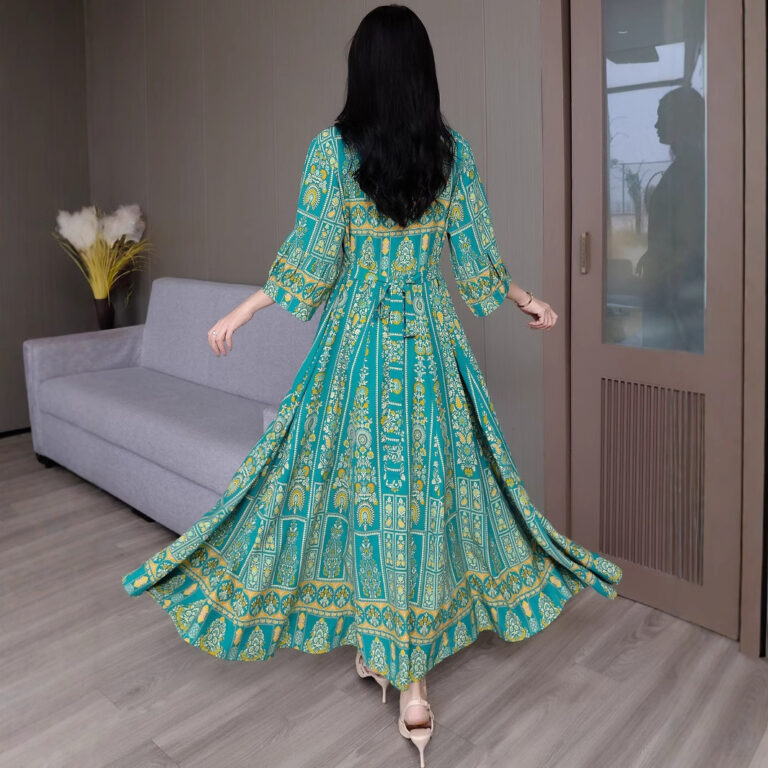 Ethnic Style Embroidery Artistic Retro Bohemian Style Dress - Image 2