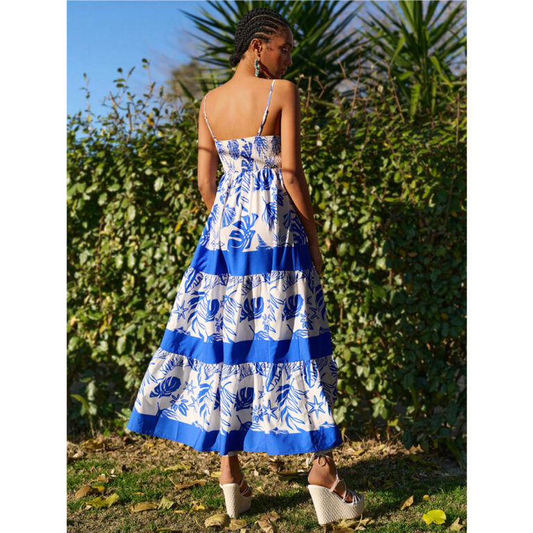 Printed Fashion Casual Vacation Style Large Swing Dress - Image 5