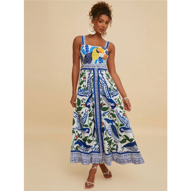 European And American Style Women Printed Formal Dress Casual Fashion Dress - Image 3