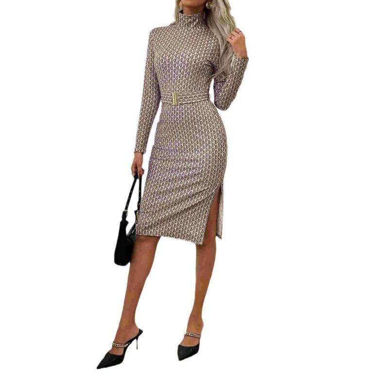 European And American Women's Clothing Sheath Dress - Image 5