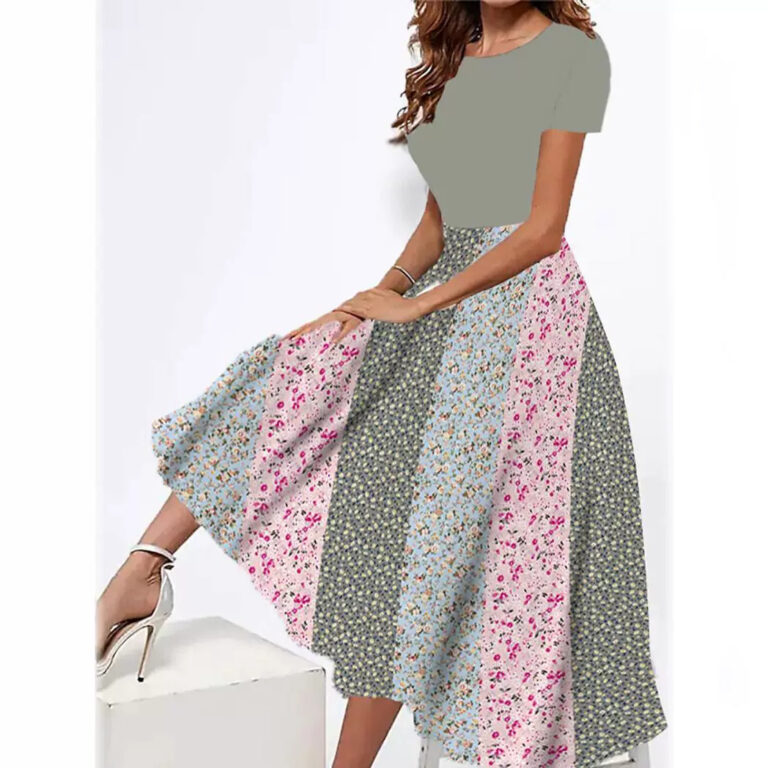 Women's Fashion 3D Printing Summer Slim Fit Dress - Image 3