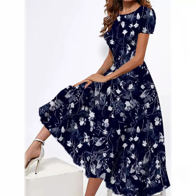 Women's Fashion 3D Printing Summer Slim Fit Dress - Image 2