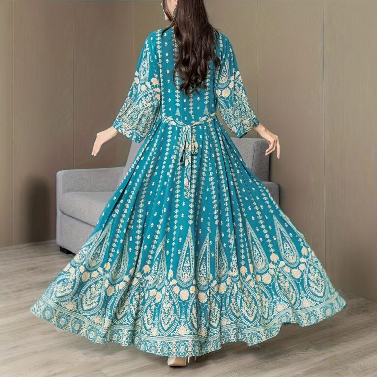 Bohemian Style Dress Ethnic Style Embroidered Large Swing Skirt - Image 3
