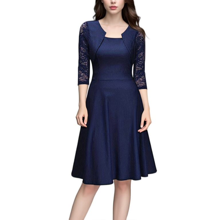 Women's Fashion Personality Vintage Floral Lace Dress - Image 9