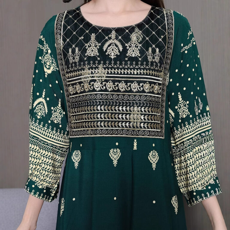 Bohemian Style Dress Ethnic Style Embroidered Large Swing Skirt - Image 5