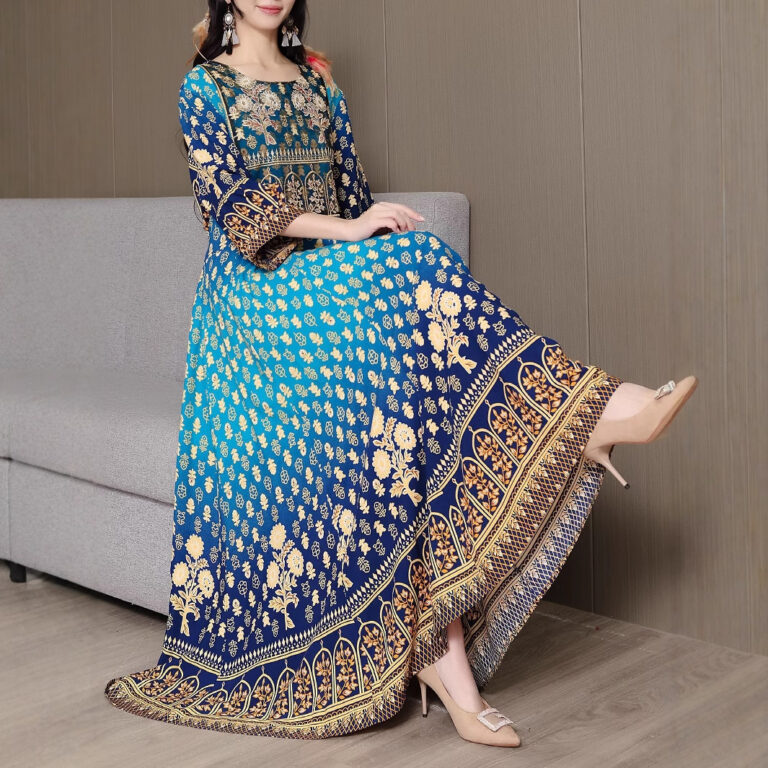 Bohemian Style Dress Ethnic Style Embroidered Large Swing Skirt - Image 4