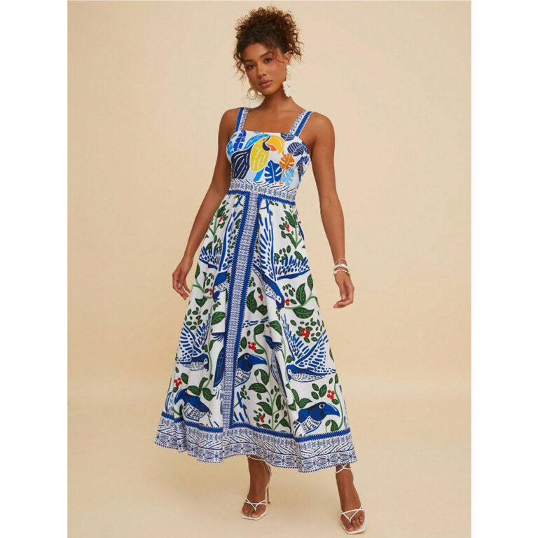 European And American Style Women Printed Formal Dress Casual Fashion Dress - Image 2