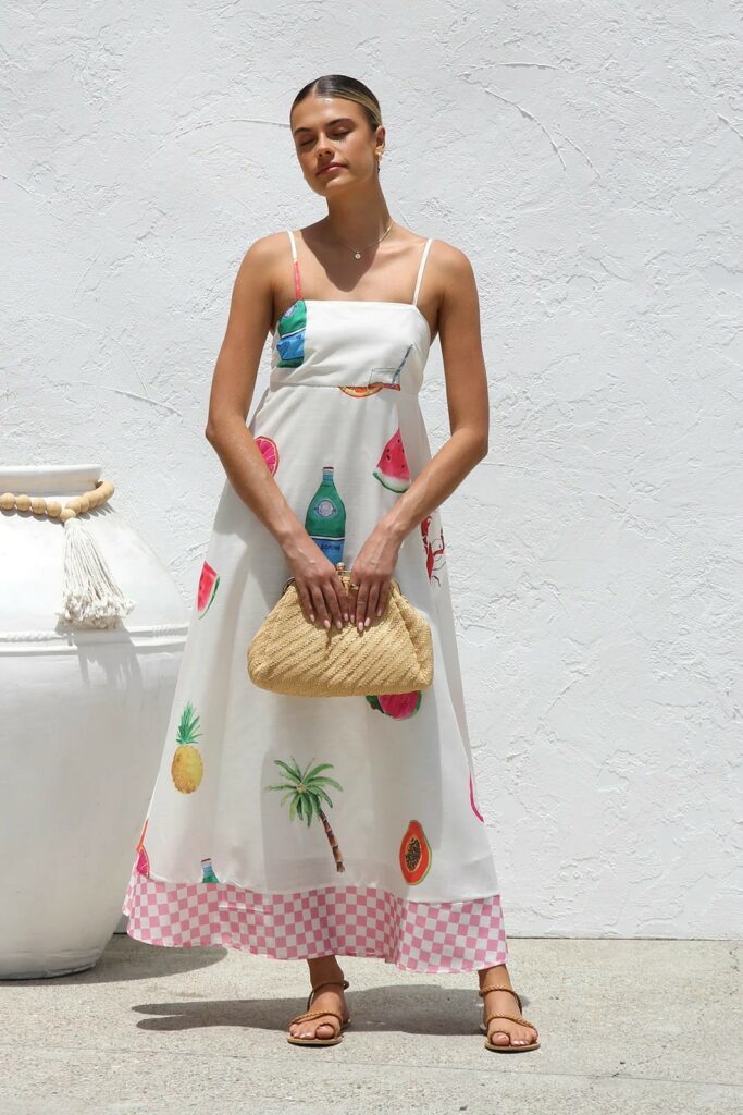 Casual Sling Vacation Style Large Swing Dress - Image 6