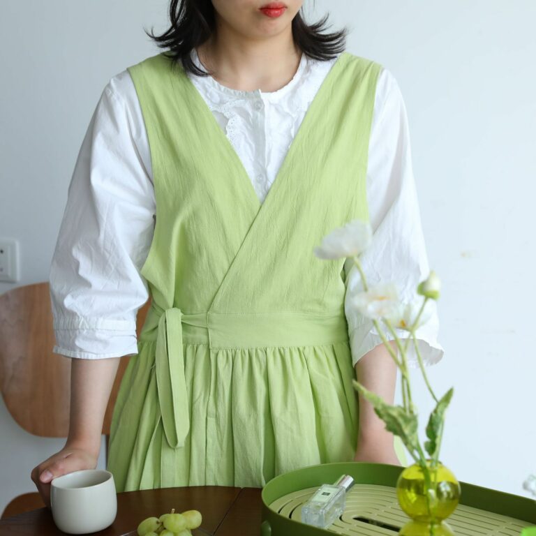 Japanese Fairy Cotton Apron Long Blouse Overclothes - Image 7