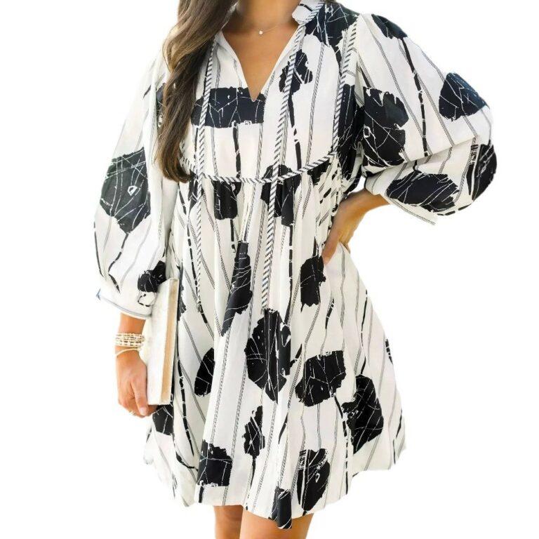 New Spring Summer Women's Wear Fashion Printing Dress - Image 5