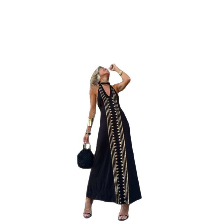 European And American Sleeveless Sling Neck Backless Dress Women - Image 5