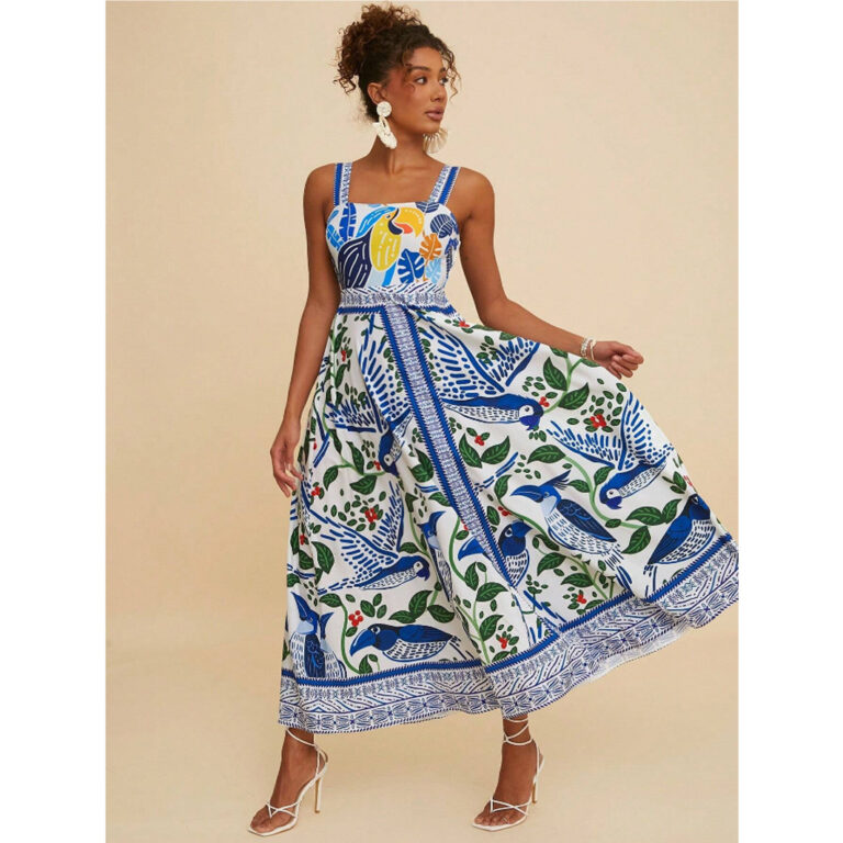 European And American Style Women Printed Formal Dress Casual Fashion Dress - Image 4