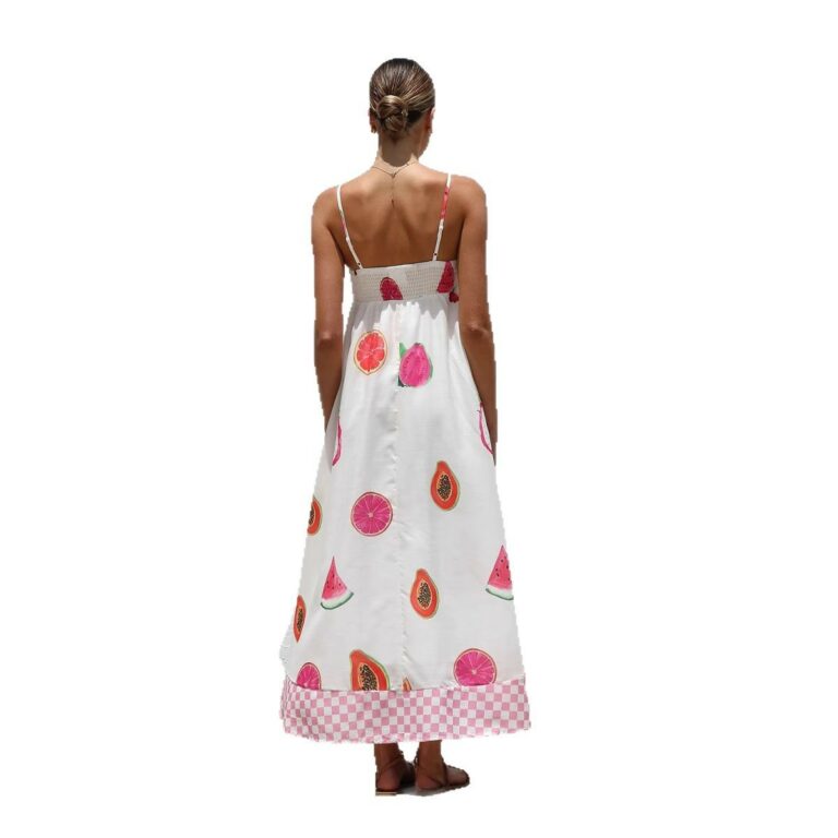 Casual Sling Vacation Style Large Swing Dress - Image 5