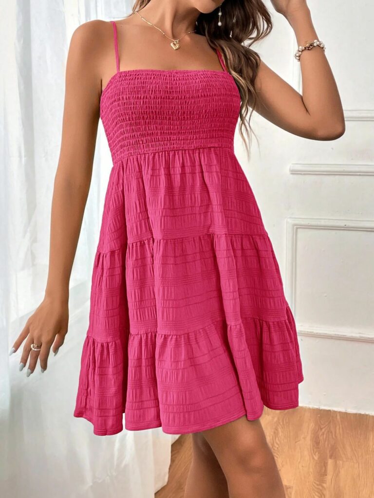 Women's Pure Color All-matching Texture Dress - Image 9