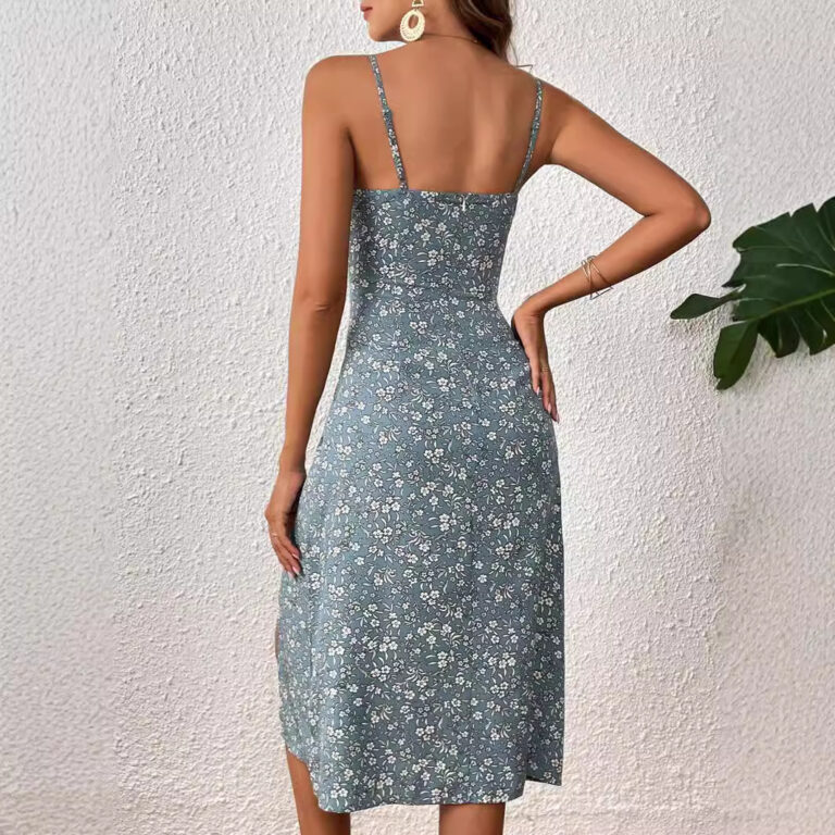 Fashion Women's Wear Backless Slit Dress - Image 3
