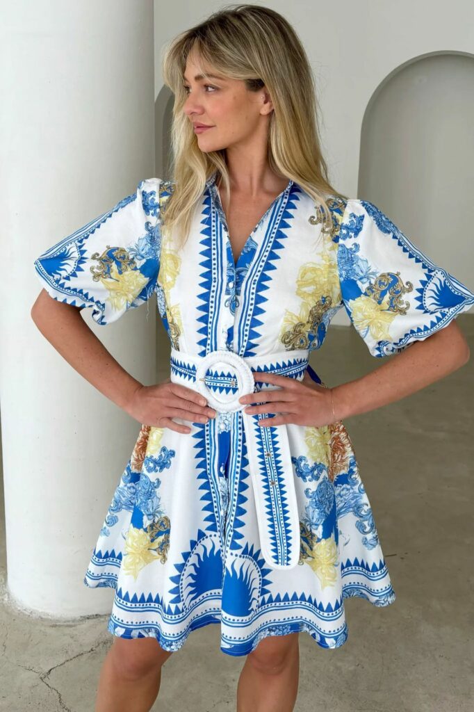 Women's Loose Casual Fashionable Printed Short Dress - Image 7